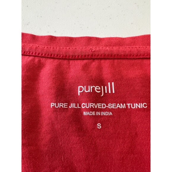 J Jill Pure Jill Women's Curved Seam Tunic Top Salmon Pink Size S *READ* - Picture 5 of 11